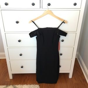 Off the shoulder black dress